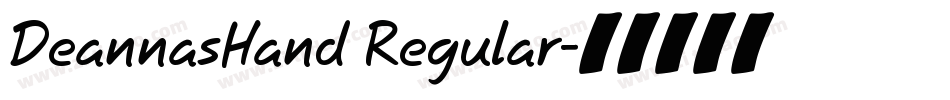 DeannasHand Regular字体转换